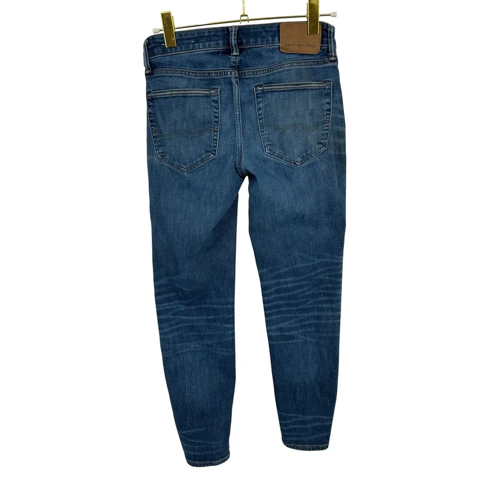 American Eagle Original Straight Airflex Jeans Blue Denim Mens 28x28‎